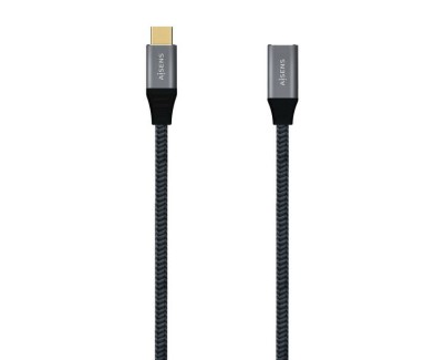 Aisens Cable USB 3.2 GEN2x2 Aluminio 20GBPS 5A 100W - TIPOUSB-C/M-USB-C/H - 1.0M - Color Gris