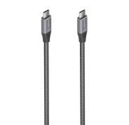 Aisens Cable USB 3.2 Gen2x2 Aluminio 20Gbps 8K@30Hz 5A 100W E-Mark - Tipo USB-C/M-USB-C/M - 3.0m - Color Gris
