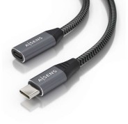 Aisens Cable USB 3.2 GEN2x2 Aluminio 20Gbps 8K@30Hz 5A 100W - Tipo USB-C/M-USB-C/H - 2.0m - Color Gris