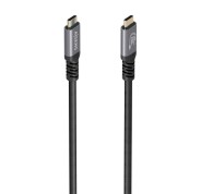 Aisens Cable USB-C Macho - Soporta hasta 100W - Longitud 3m - Velocidad de Transferencia hasta 20Gbps - Resolucion 8K - Aluminio - Color Negro