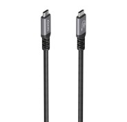 Aisens Cable USB-C Macho - Soporta hasta 240W - Longitud 0.5m - Velocidad de Transferencia hasta 40Gbps - Resolucion 8K - Aluminio - Color Negro