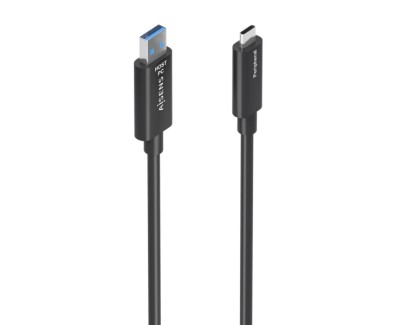 Aisens Cable USB3.2 GEN2x1 10GBPS AOC Solo Datos - USB-A a USB-C - 25m - Color Negro