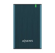 Aisens Caja Externa 2.5? para Discos Duros 9.5mm SATA I, II y III a USB 3.0/USB 3.1 GEN1 - Color Azul Pacifico