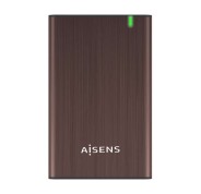 Aisens Caja Externa 2.5? para Discos Duros 9.5mm SATA I, II y III a USB 3.0/USB 3.1 GEN1 - Color Marrón