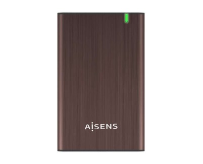 Aisens Caja Externa 2.5? para Discos Duros 9.5mm SATA I, II y III a USB 3.0/USB 3.1 GEN1 - Color Marrón