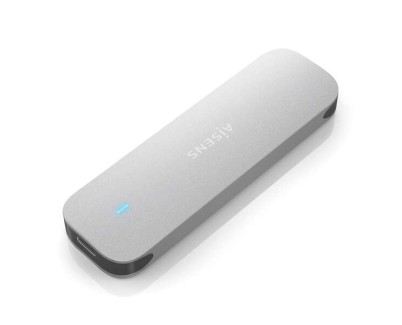 Aisens Caja Externa M.2 (NGFF) ASM2-025Sl NVMe a USB3.2 GEN2 - Color Plata
