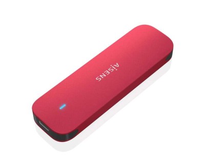 Aisens Caja Externa M.2 (NGFF) ASM2-027Red NVMe a USB3.2 GEN2 - Color Rojo