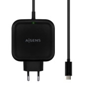 Aisens Cargador 65W PD3.0 QC3.0 1xUSB-C 1.2m - Color Negro