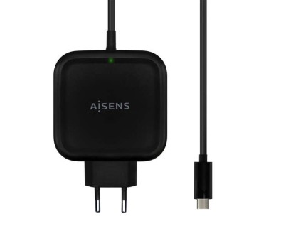 Aisens Cargador 65W PD3.0 QC3.0 1xUSB-C 1.2m - Color Negro