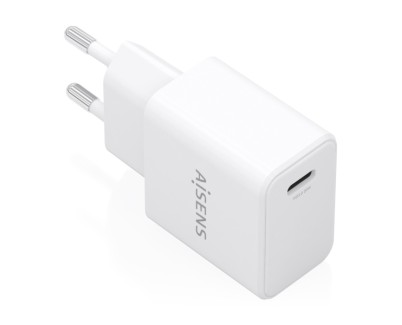 Aisens Cargador Gan 20W - 1xUSB-C PD3.0 - Color Blanco