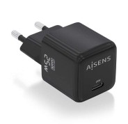 Aisens Cargador Gan 25W - 1xUSB-C PD3.0 QC4.0 - Color Negro