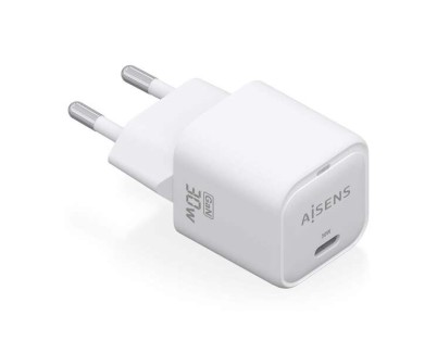 Aisens Cargador GAN 30W - 1xUSB-C PD3.0 QC4.0