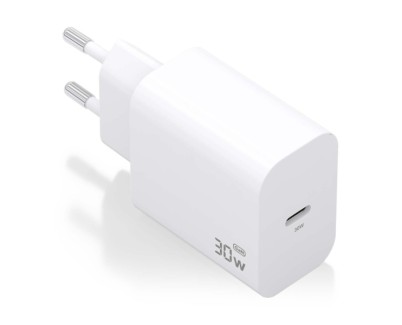 Aisens Cargador GaN 30W - USB-C PD3.0 - Color Blanco