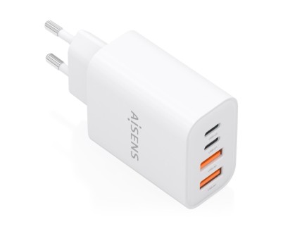 Aisens Cargador Gan 32W - 2xUSB-C PD3.0 - 2xUSB-A QC3.0 - Color Blanco