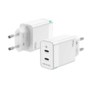 Aisens Cargador GAN 45W - 2xUSB-C PD3.0 QC4.0 - Color Blanco