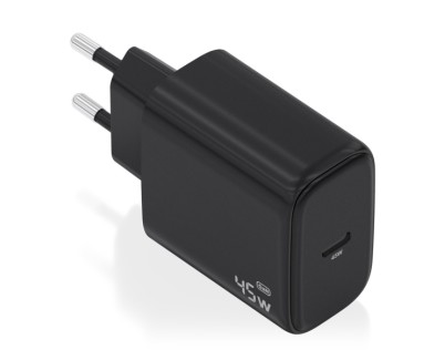 Aisens Cargador GAN 45W - USB-C PD3.0 QC4.0 - Color Negro