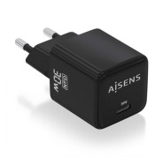 Aisens Cargador Gan USB-C 30W - Alta Eficiencia Energetica - Diseño Elegante y Moderno - Tecnologia AI para Carga Rapida