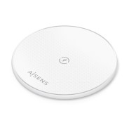 Aisens Cargador Inalambrico 15W - USB-C - Protocolo Qi - Proteccion Contra Sobretension, Sobretemperatura y sobrecorriente - Color Blanco