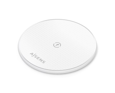Aisens Cargador Inalambrico 15W - USB-C - Protocolo Qi - Proteccion Contra Sobretension, Sobretemperatura y sobrecorriente - Color Blanco