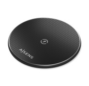 Aisens Cargador Inalambrico 15W - USB-C - Protocolo Qi - Proteccion Contra Sobretension, Sobretemperatura y sobrecorriente - Color Negro