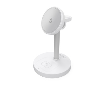 Aisens Cargador Inalambrico 15W - USB-C - Protocolo Qi2 - Moviles, Apple Watch y Auriculares - Proteccion Contra Sobretension, Sobretemperatura y sobrecorriente - Color Blanco