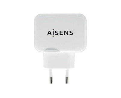 Aisens Cargador USB 17W 5V/3.4A - 2xUSB con Control AI - Color Blanco