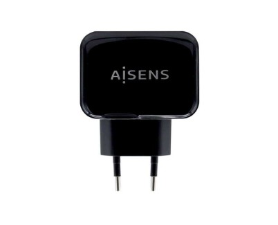 Aisens Cargador USB 17W 5V/3.4A - 2xUSB con Control AI - Color Negro