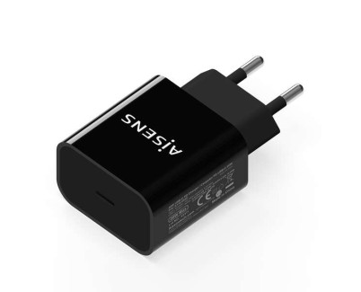 Aisens Cargador USB-C PD3.0 1 Puerto 1xUSB-C - 20W - Color Negro