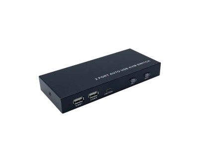 Aisens Conmutador KVM HDMI 4K@60HZ USB 1U-2PC con Fuente Alimentacion - Color Negro