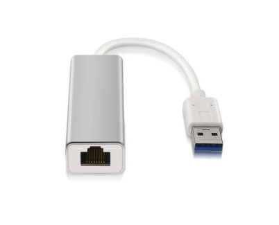 Aisens Conversor Adaptador de Red RJ45 a USB 3.0 Gigabit 10/100/1000 Mbps - Color Plata