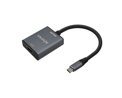 Aisens Conversor Aluminio USB-C a HDMI 4K@30Hz - USB-C/M-HDMI/H - 15cm - Color Gris