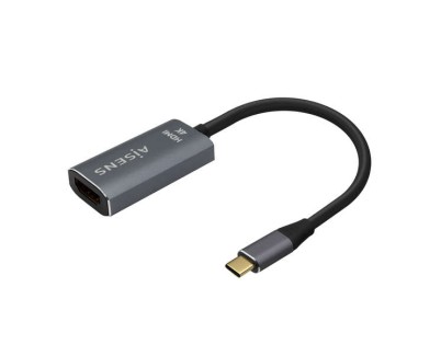 Aisens Conversor Aluminio USB-C a HDMI 4K@60Hz - USB-C/M-HDMI/H - 15cm - Color Gris