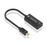 Aisens Conversor MINI DP a HDMI 4K@60HZ - MINI DP/M-HDMI/H - 15cm - Color Negro
