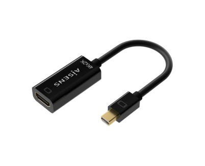 Aisens Conversor Mini DP V1.2 a HDMI V1.4 4K@30HZ - MDP/M-HDMIA/H - 15CM - Color Negro
