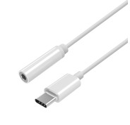 Aisens Conversor USB-C a Audio Estilo Apple - USB-C/M-JACK 3.5/H - 15cm - Color Blanco