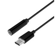 Aisens Conversor USB-C a Audio Estilo Apple - USB-C/M-JACK 3.5/H - 15cm - Color Negro