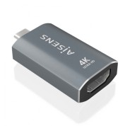 Aisens Conversor USB-C a HDMI 2.0 - Carcasa de Aluminio - Resolucion 4K@60Hz - Profundidad de Color 48 Bit/Px - Ancho de Banda 18Gbps - Soporta HDCP - Color Gris