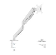 Aisens Eco Soporte de Mesa con Brazo Articulado para Monitor de 17\"-32\" - Soporta hasta 9kg - Gestion de Cables - VESA 100x100mm - Contrapeso Giratorio e Inclinable - Color Blanco