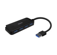 Aisens Hub USB 3.0 - Tipo A/M-4X Tipo A/H - 15cm - Color Negro