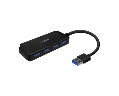 Aisens Hub USB 3.0 - Tipo A/M-4X Tipo A/H - 15cm - Color Negro