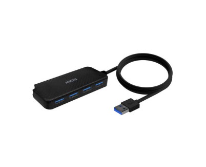 Aisens Hub USB 3.0 - Tipo A/M-4X Tipo A/H - 60cm - Color Negro