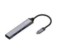 Aisens Hub USB 3.1 USB-C - USB-C Macho a 4xTipo A Hembra - 10cm - Color Gris