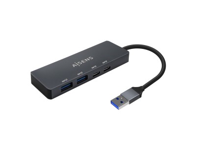 Aisens Hub USB 3.2 Gen1 5G USB-A - USB-A/M-2xUSB-C/H-2xUSB-A/H - 15cm - Color Gris