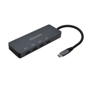 Aisens Hub USB 3.2 Gen1 5G USB-C - USB-C/M-4xUSB-C/H - 15cm - Color Gris