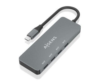 Aisens Hub USB 3.2 GEN2 10G USB-C - USB-C/M-4xUSB-C/H - 15cm - Color Gris