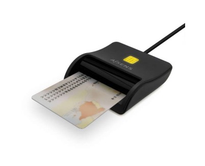 Aisens Lector de Tarjeta Inteligente DNI USB-C - Color Negro
