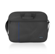 Aisens Maletin para Portatil 15,6\" - Acolchado Fino - Bolsillo Frontal con Cremallera - Correa Ajustable - Color Negro