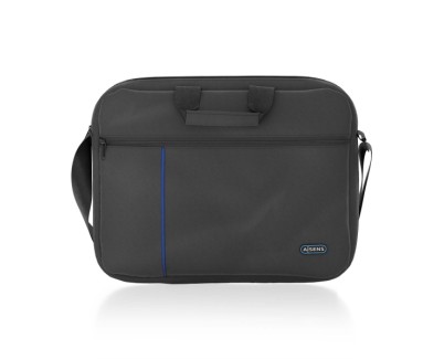 Aisens Maletin para Portatil 15,6\" - Acolchado Fino - Bolsillo Frontal con Cremallera - Correa Ajustable - Color Negro