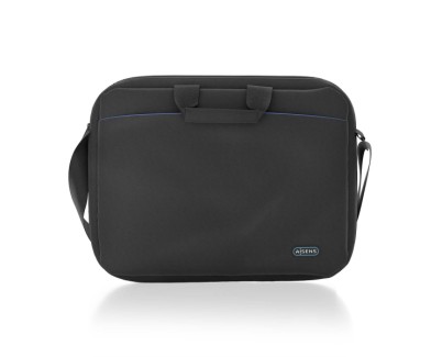 Aisens Maletin para Portatil 15,6\" - Acolchado Fino - Bolsillo Frontal con Cremallera - Moderno y Accesible - Color Negro