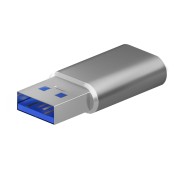 Aisens Mini Adaptador USB 3.2 Gen2/USB 2.03A - Tipo USB-C/H-A/M - Color Gris